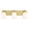 Z-Lite Soledad Vanity, 3-Light, 23 In.W x 6 In.L x 7.5 In.H, Brushed Gold/White 485-3V-BG - alternate 2
